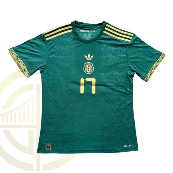adidas Other - Adidas México Green Jersey with Gold Accents